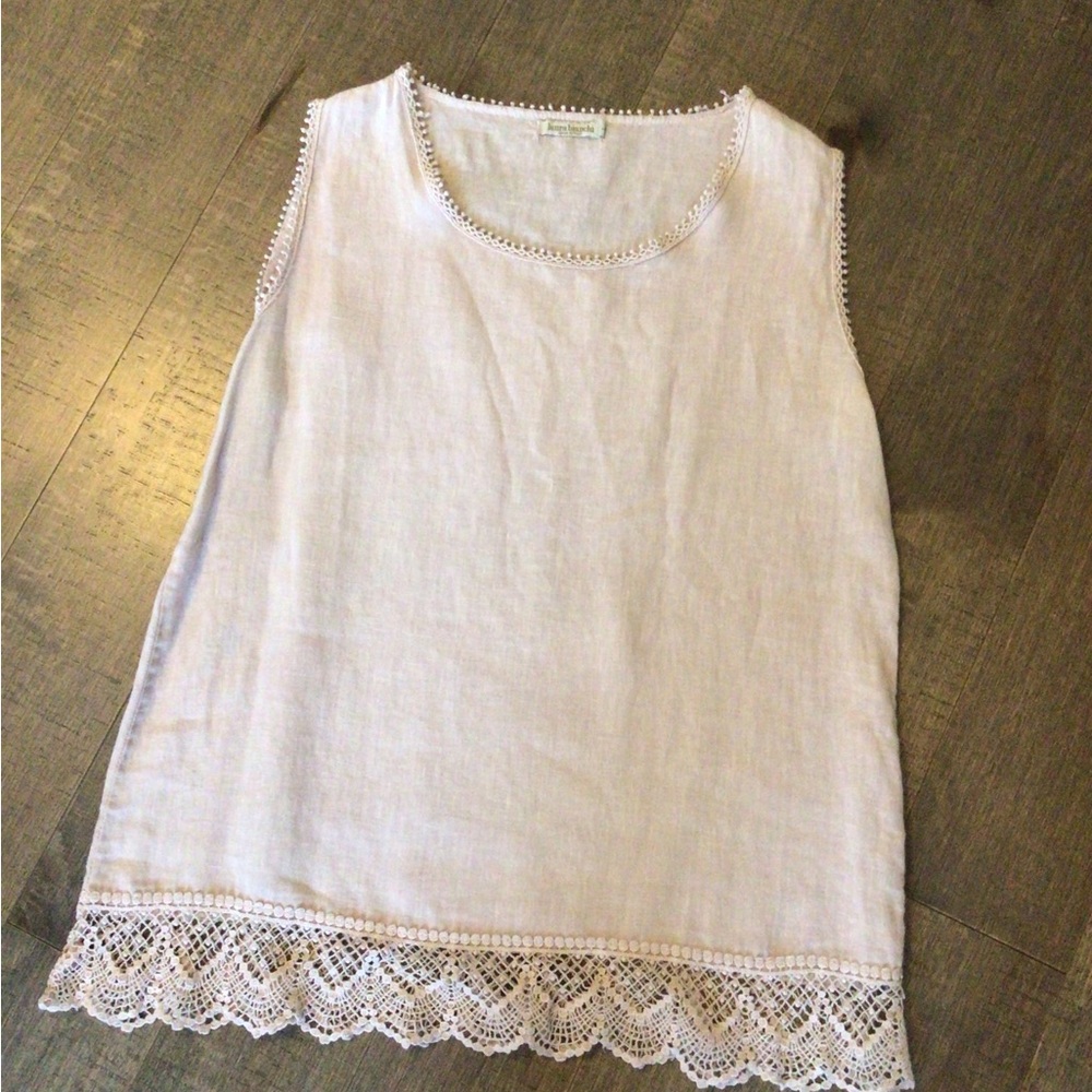Laura bianchi linen top size large